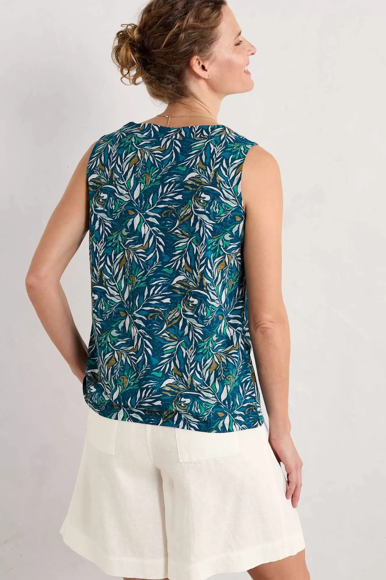 Seasalt Cornwall Tops<Achilla V-Neck Vest Kelp Forest Ocean Drift