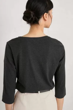Seasalt Cornwall Tops<Alighting 3/4 Sleeve V-Neck Jersey Top