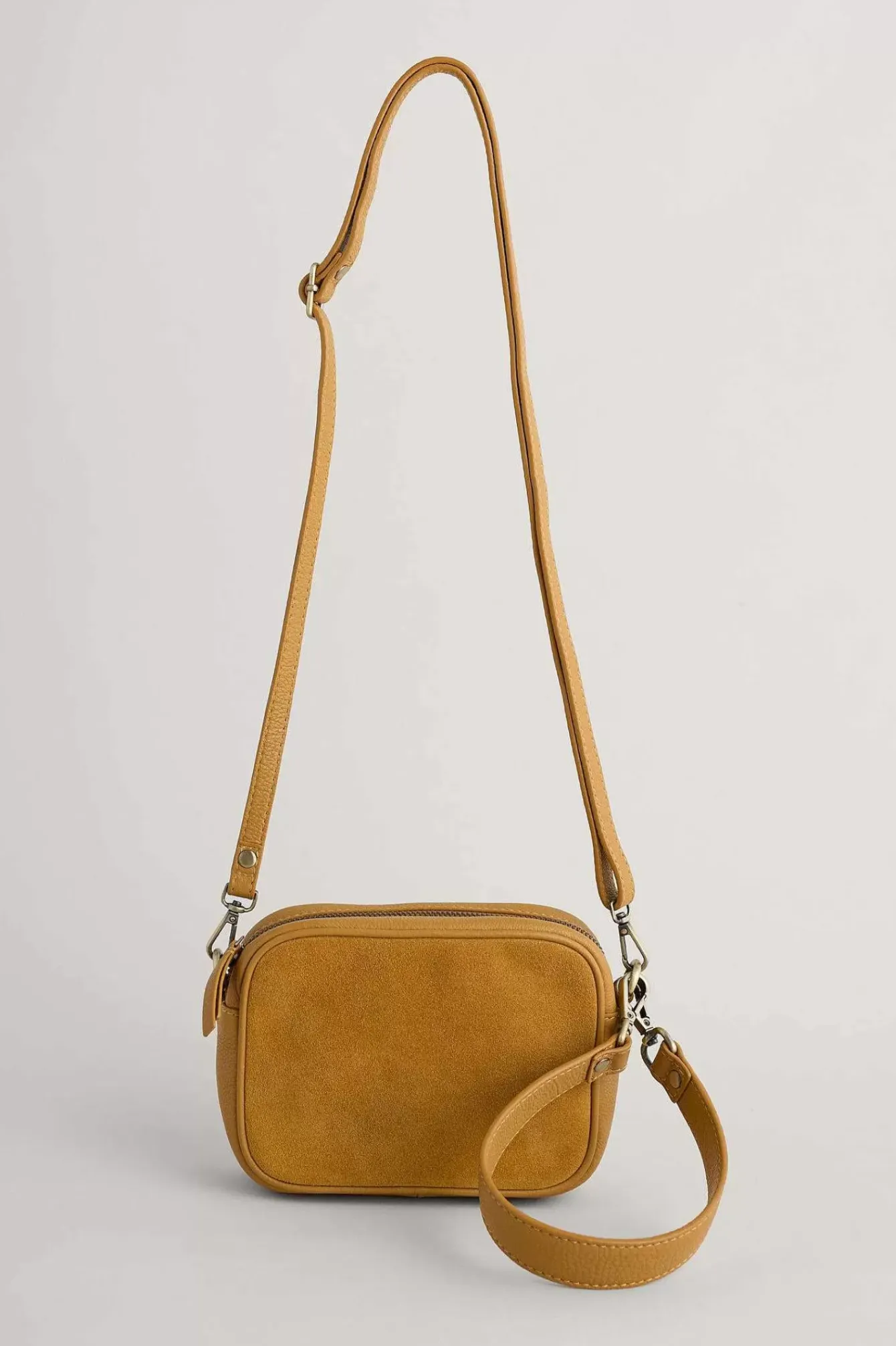 Seasalt Cornwall Bags<Annulet Leather And Suede Bag Dark Sunglow