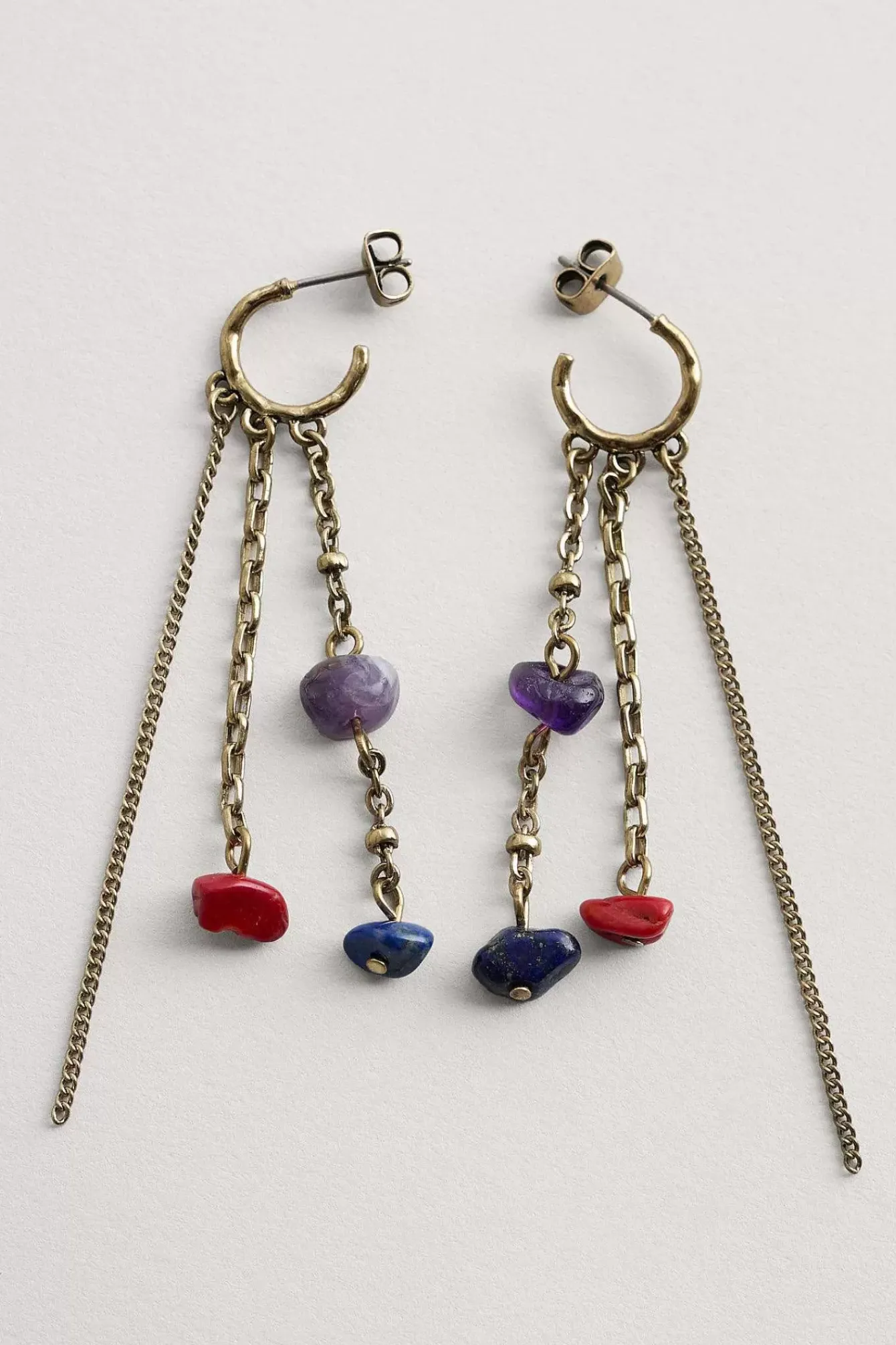 Seasalt Cornwall Jewellery<Arc Chain Drop Earrings Spriggan Papaya