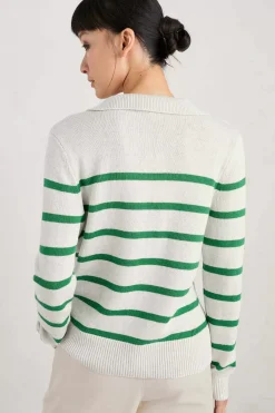 Seasalt Cornwall Knitwear<Barbizan Long Sleeve Collared Jumper Veneer Ecru Island