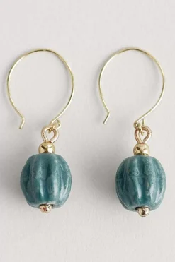 Seasalt Cornwall Jewellery<Barley Ceramic Bead Earrings Watercress