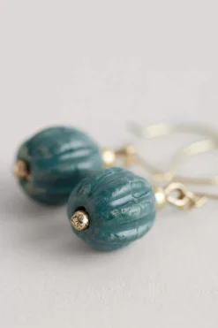 Seasalt Cornwall Jewellery<Barley Ceramic Bead Earrings Watercress