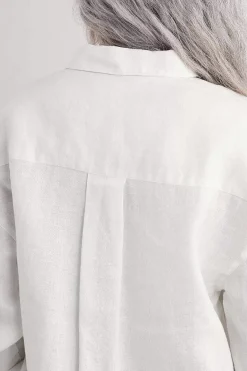 Seasalt Cornwall Tops<Beach Road Longline Linen Shirt Chalk