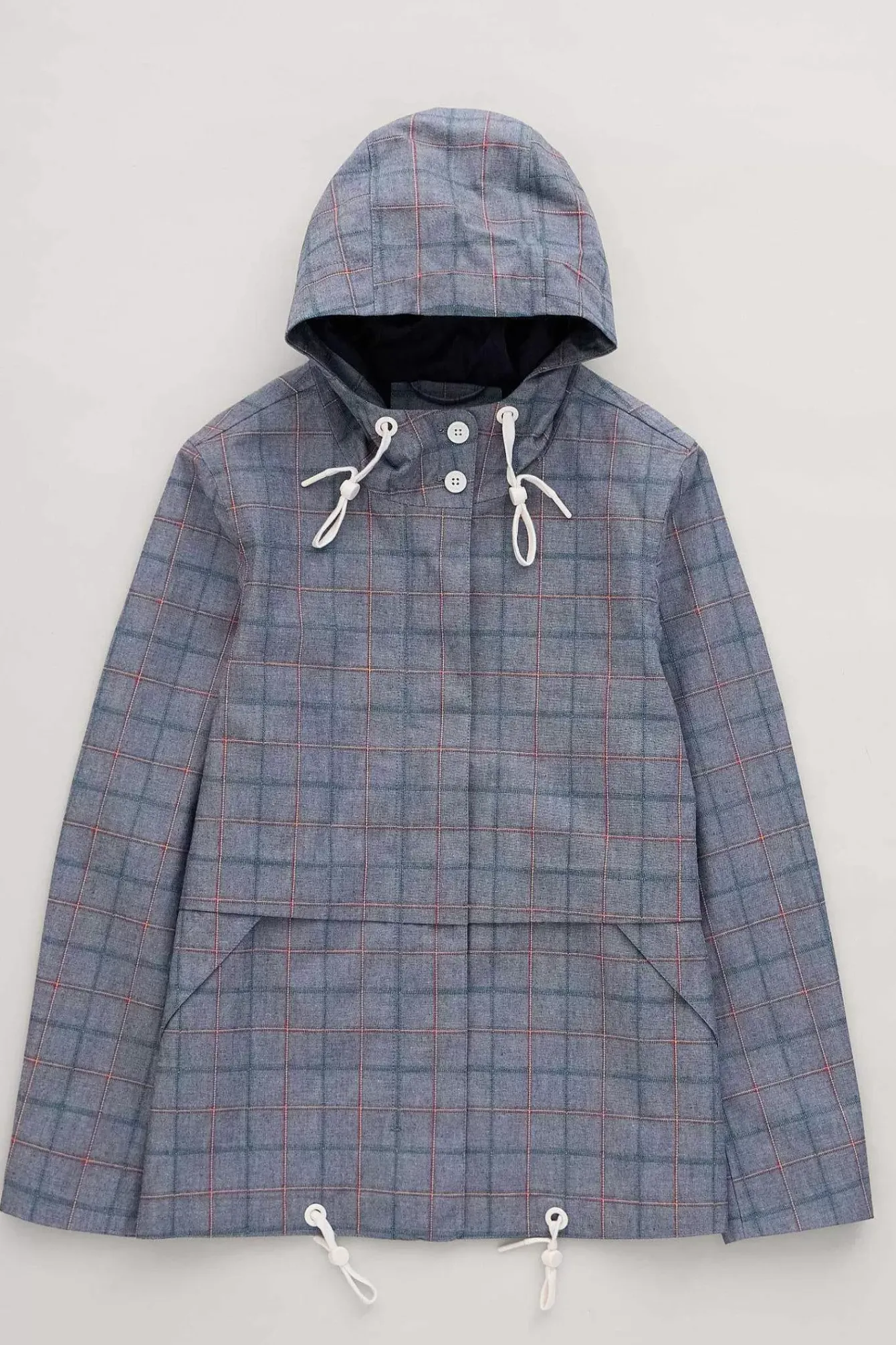 Seasalt Cornwall Coats & Jackets<Blue Depth Waterproof Jacket Skipper Chambray Check