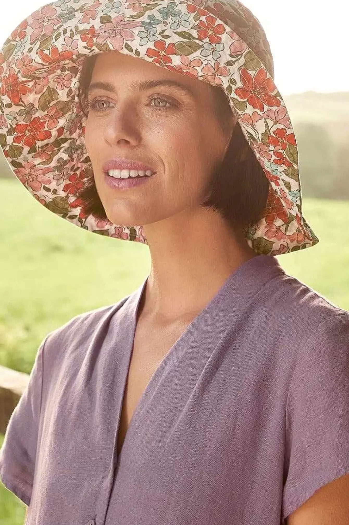 Seasalt Cornwall Hats<Celia Large Brimmed Sunhat Anemone Vintage Chalk