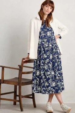 Seasalt Cornwall Dresses<Cladonia Long Sleeve Jersey Dress Cyclamen Marine Maritime