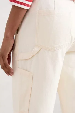 Seasalt Cornwall Trousers & Shorts<Cliff Picnic Straight Leg Jeans Ecru Twill Slub