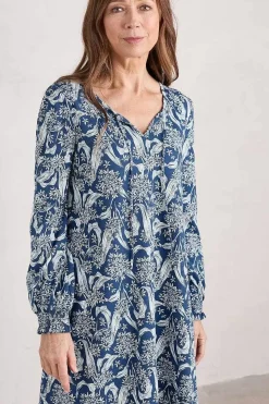 Seasalt Cornwall Tunics<Composition Organic Cotton Jersey Tunic (Gots) Woodland Garlic Marine Chalk