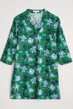 Seasalt Cornwall Tunics<Curves Flow Ramie Tunic Cyclamen Island