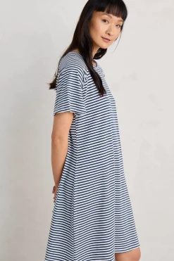 Seasalt Cornwall Nightwear<Day Star Jersey Nightdress Canvas Yacht Chalk