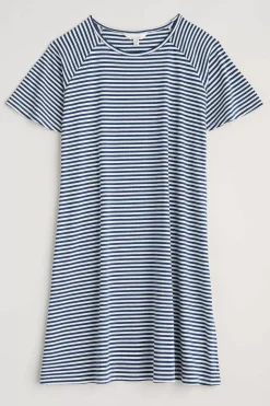 Seasalt Cornwall Nightwear<Day Star Jersey Nightdress Canvas Yacht Chalk