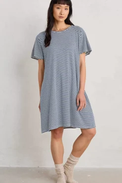 Seasalt Cornwall Nightwear<Day Star Jersey Nightdress Canvas Yacht Chalk