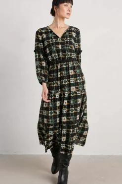 Seasalt Cornwall Dresses<Dearling Tiered Dress Folky Quilt Onyx