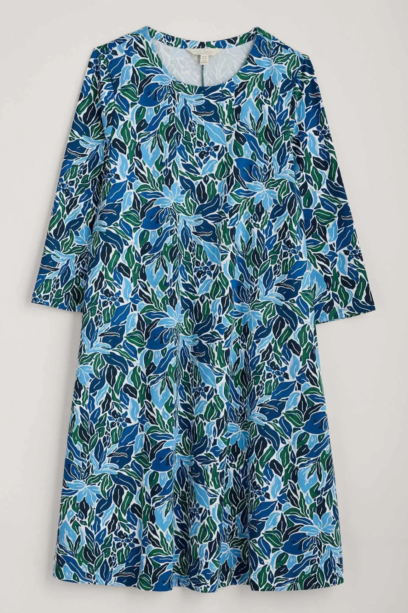 Seasalt Cornwall Dresses<Ebb Flow Jersey Dress Painterly Leaves Copse