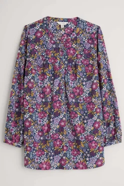 Seasalt Cornwall Tops<Fieldfare Top Dense Floral Squall