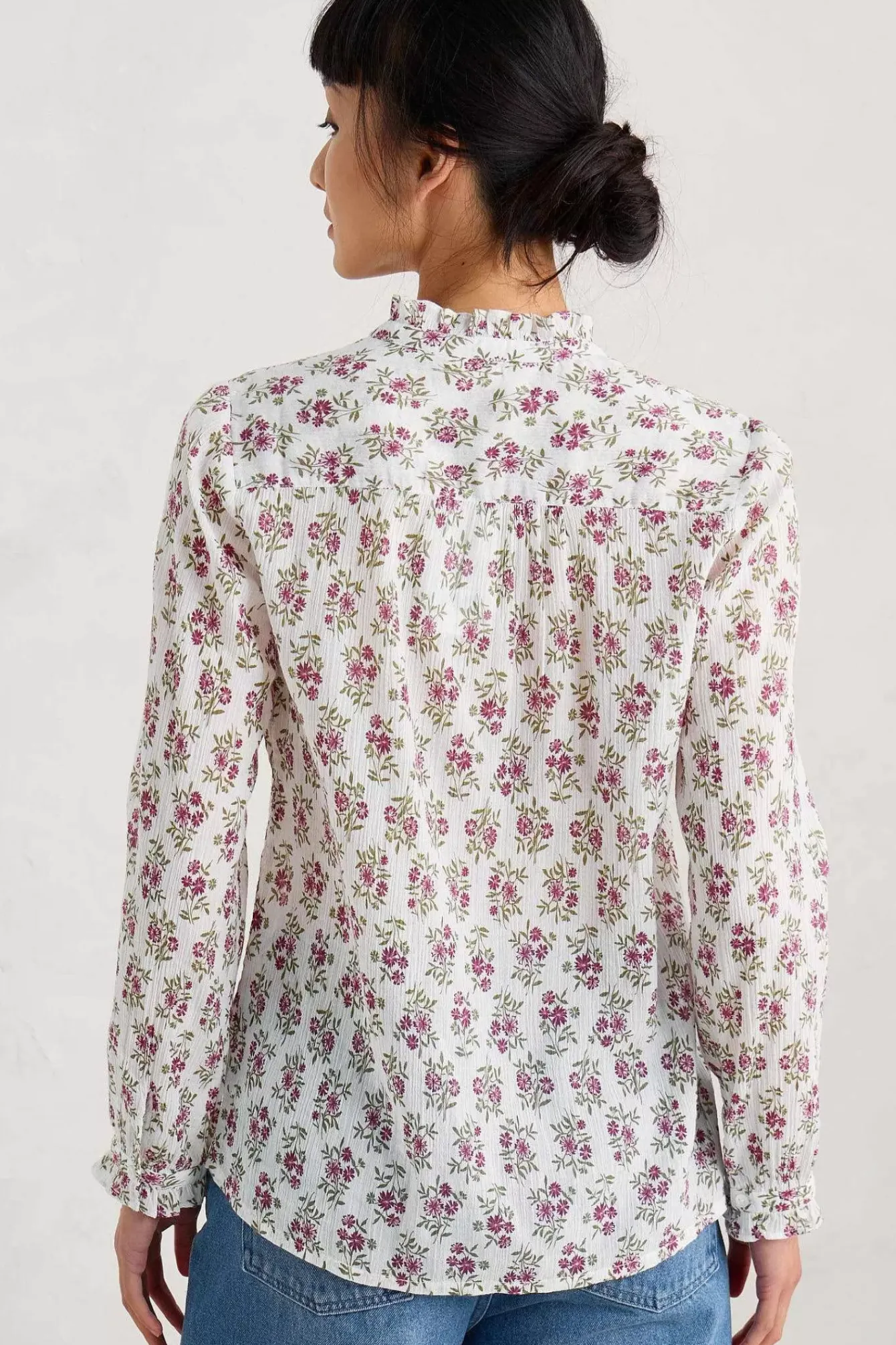 Seasalt Cornwall Tops<Garden Plot Shirt Ink Stamp Floral Chalk