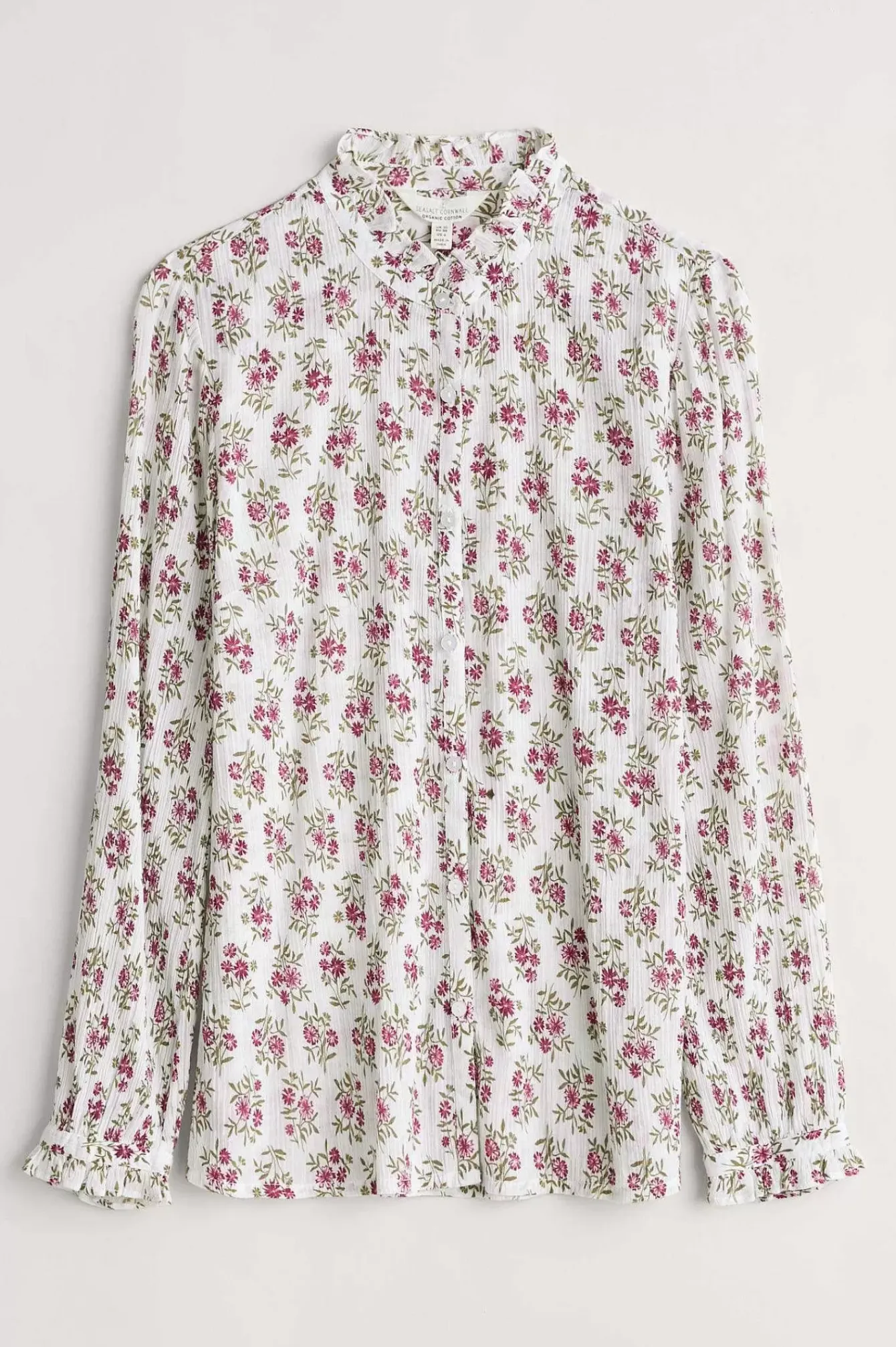 Seasalt Cornwall Tops<Garden Plot Shirt Ink Stamp Floral Chalk