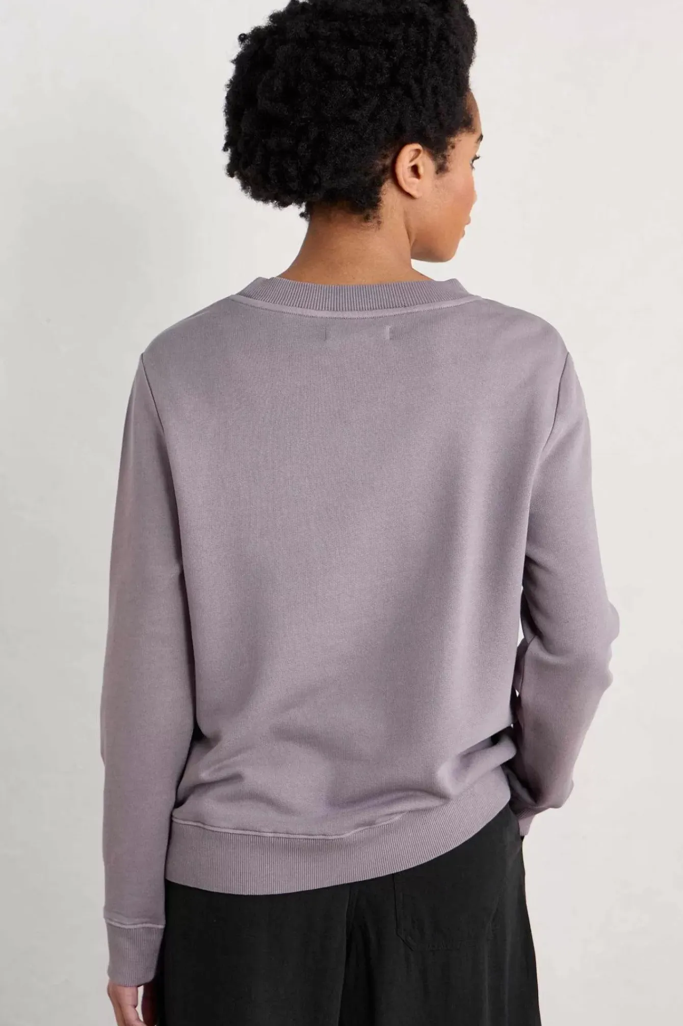 Seasalt Cornwall Tops<Hawkmoth Organic Cotton Sweatshirt Grape Thistle