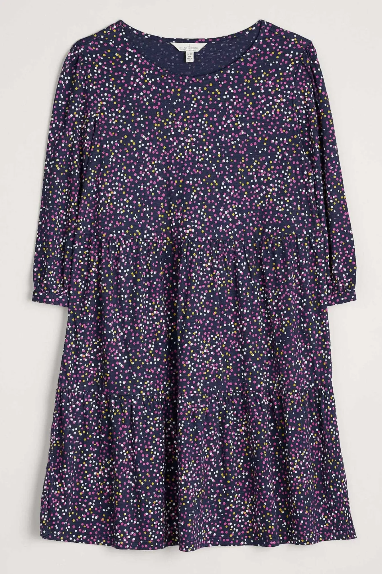 Seasalt Cornwall Dresses<Heron Dip Tiered Jersey Dress Dotted Paint Crocus
