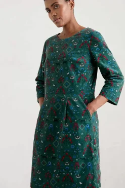 Seasalt Cornwall Dresses<High Key Needlecord Dress Tapestry Forest Grove