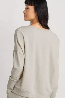 Seasalt Cornwall Tops<Hunter's Moon Organic Cotton Sweatshirt Melange Chalk