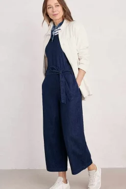 Seasalt Cornwall Trousers & Shorts<Kenethel Sleeveless Wide Leg Jumpsuit Dark Indigo Wash