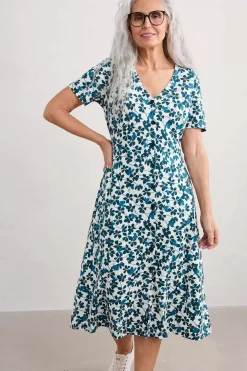 Seasalt Cornwall Dresses<Lilian Tea Dress Floating Floral Ocean Drift