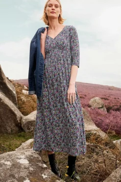 Seasalt Cornwall Dresses<Maggie Maxi Dress (Gots) Floral Moor Maritime