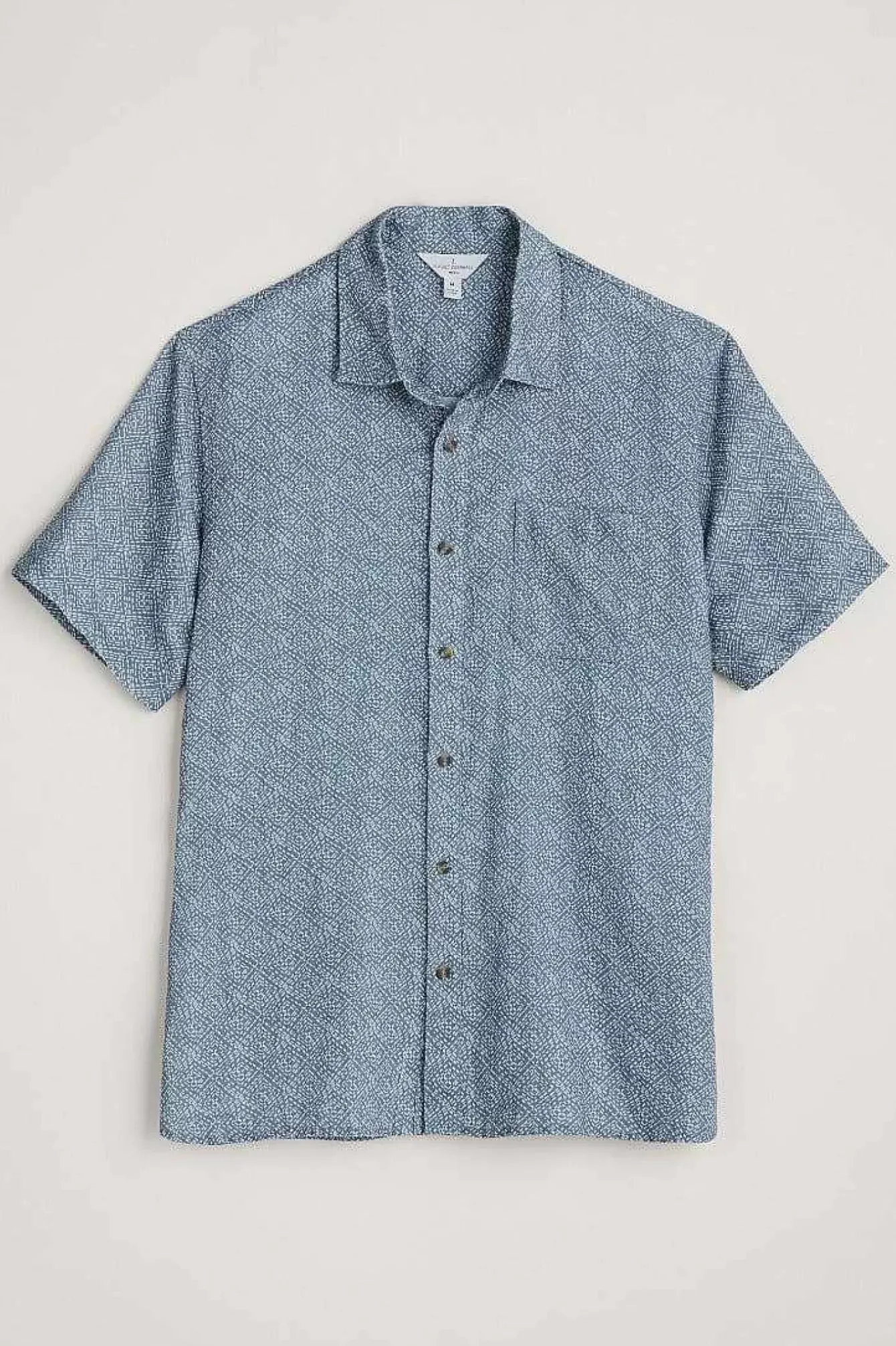 Seasalt Cornwall Tops & T-Shirts<Men's Blue Heron Printed Short Sleeve Shirt Sewn Geo Blue Sail