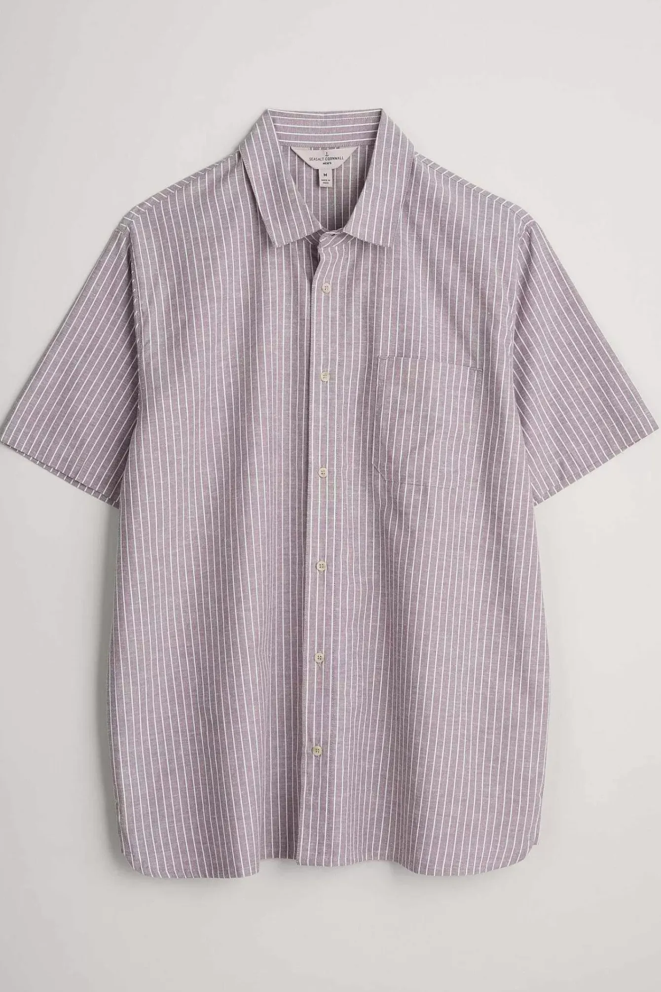 Seasalt Cornwall Tops & T-Shirts<Men's Blue Heron Striped Short Sleeve Shirt Barley Tack Mallow