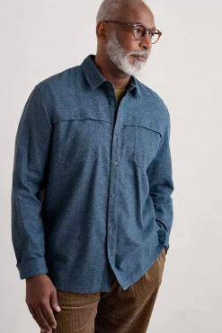 Seasalt Cornwall Tops & T-Shirts<Men's Chandlery Flannel Overshirt Squall