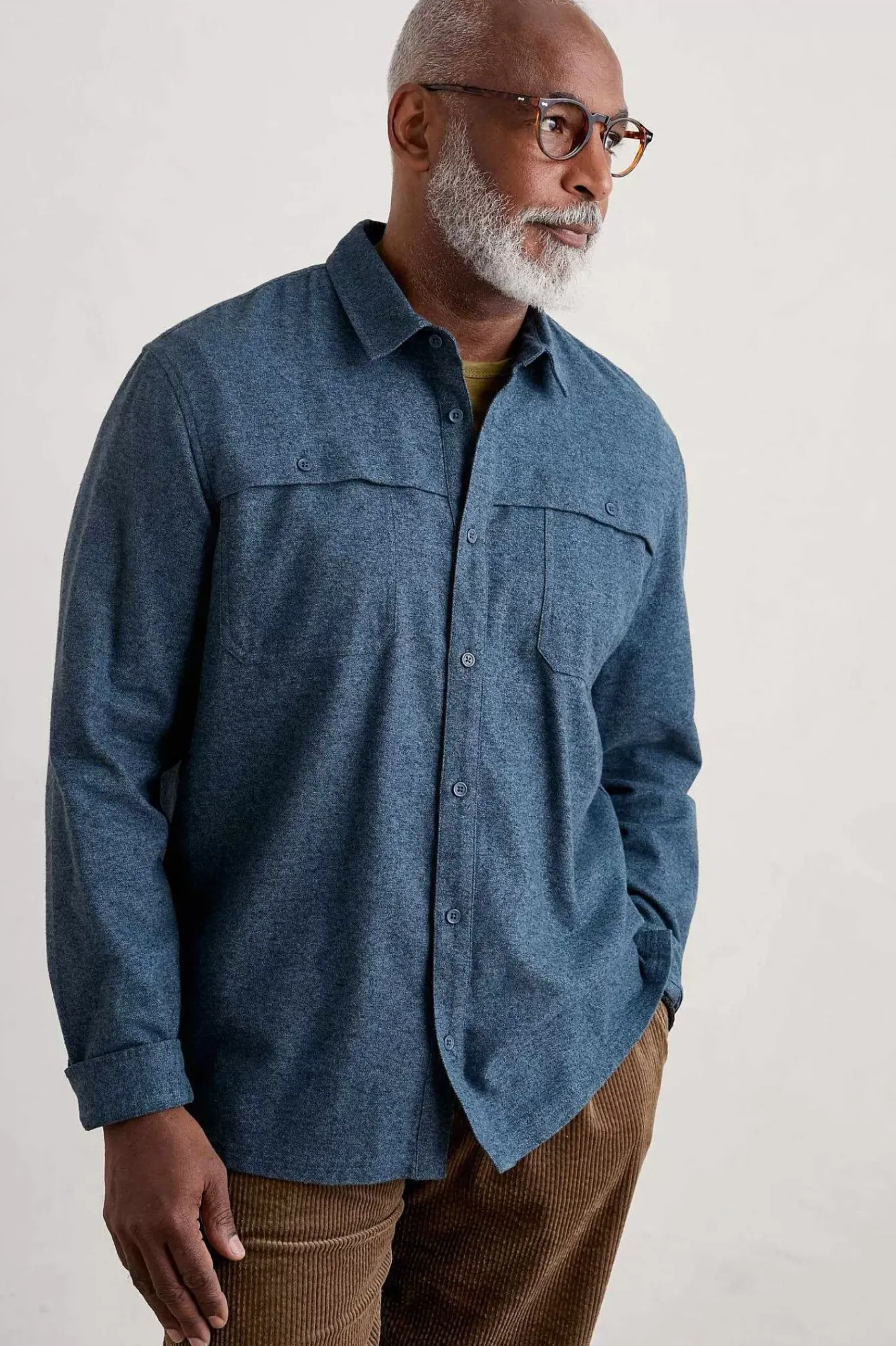 Seasalt Cornwall Tops & T-Shirts<Men's Chandlery Flannel Overshirt Squall