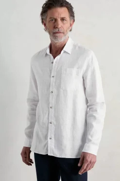 Seasalt Cornwall Tops & T-Shirts<Men's Curator Linen Shirt Salt
