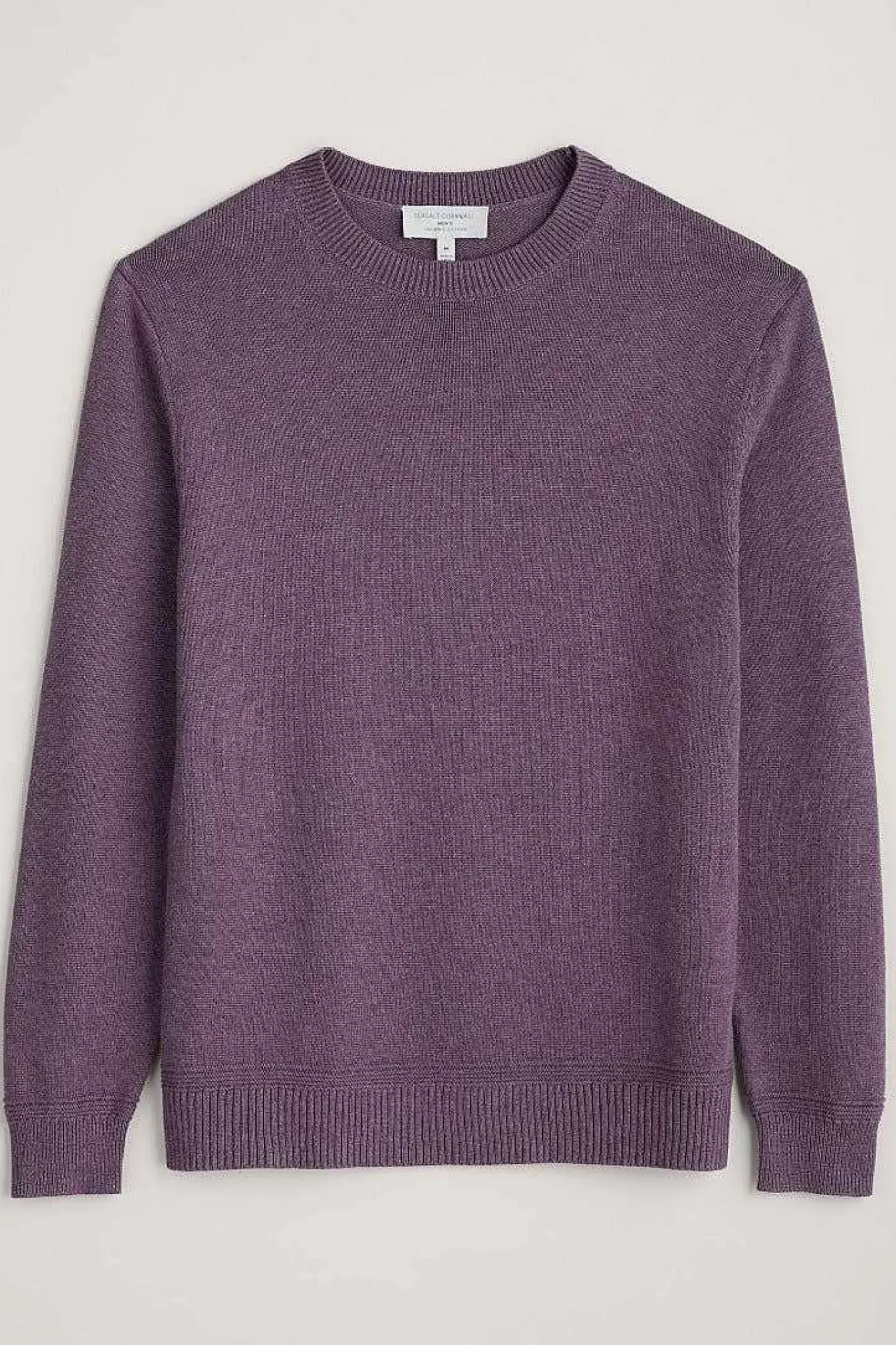 Seasalt Cornwall Knitwear<Men's Moorstone Knitted Organic Cotton Jumper Mallow
