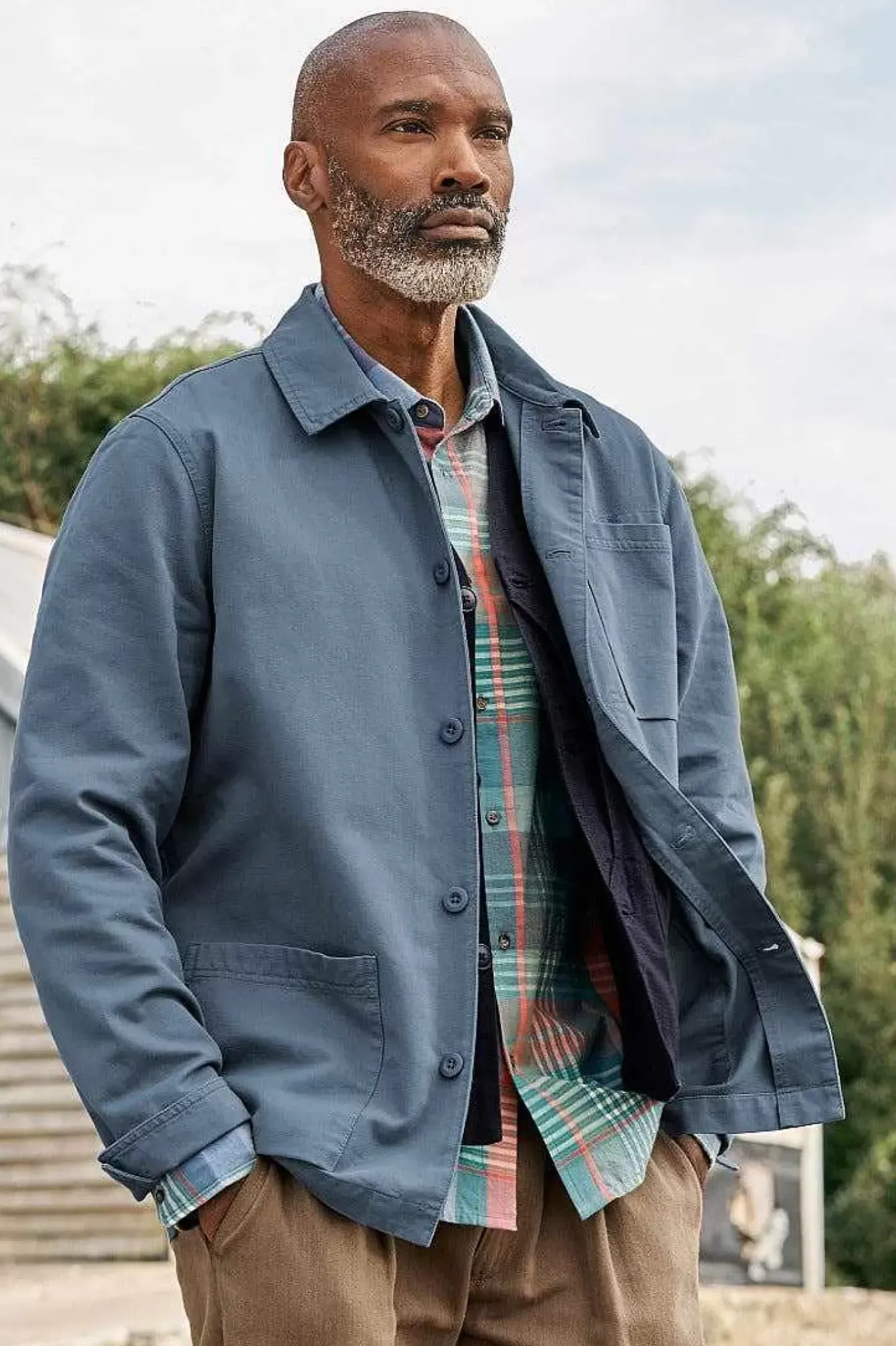 Seasalt Cornwall Coats & Jackets<Men's Organic Cotton Canvas Tompot Jacket Blue Sail