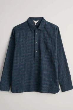 Seasalt Cornwall Tops & T-Shirts<Men's Organic Cotton Thomas Street Shirt Stippler Sea Cave