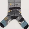 Seasalt Cornwall Socks<Men's Postcard Socks Hilltop Coal Hawk