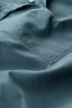 Seasalt Cornwall Tops & T-Shirts<Men's Sidestone Cotton Canvas Smock Dusky Jade