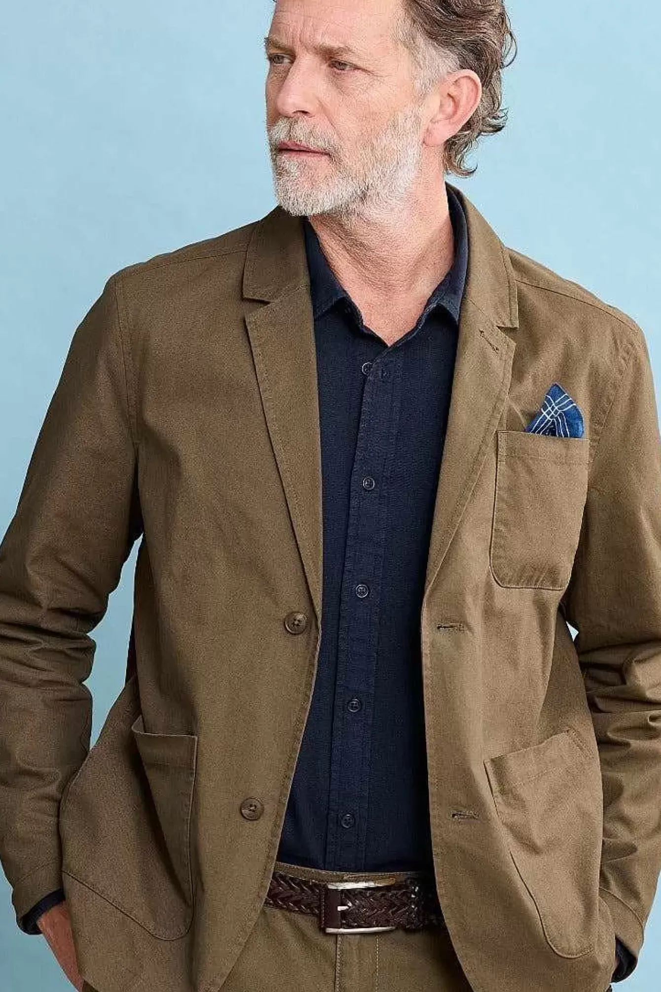 Seasalt Cornwall Coats & Jackets<Men's Towen Organic Cotton Blazer Seagrass