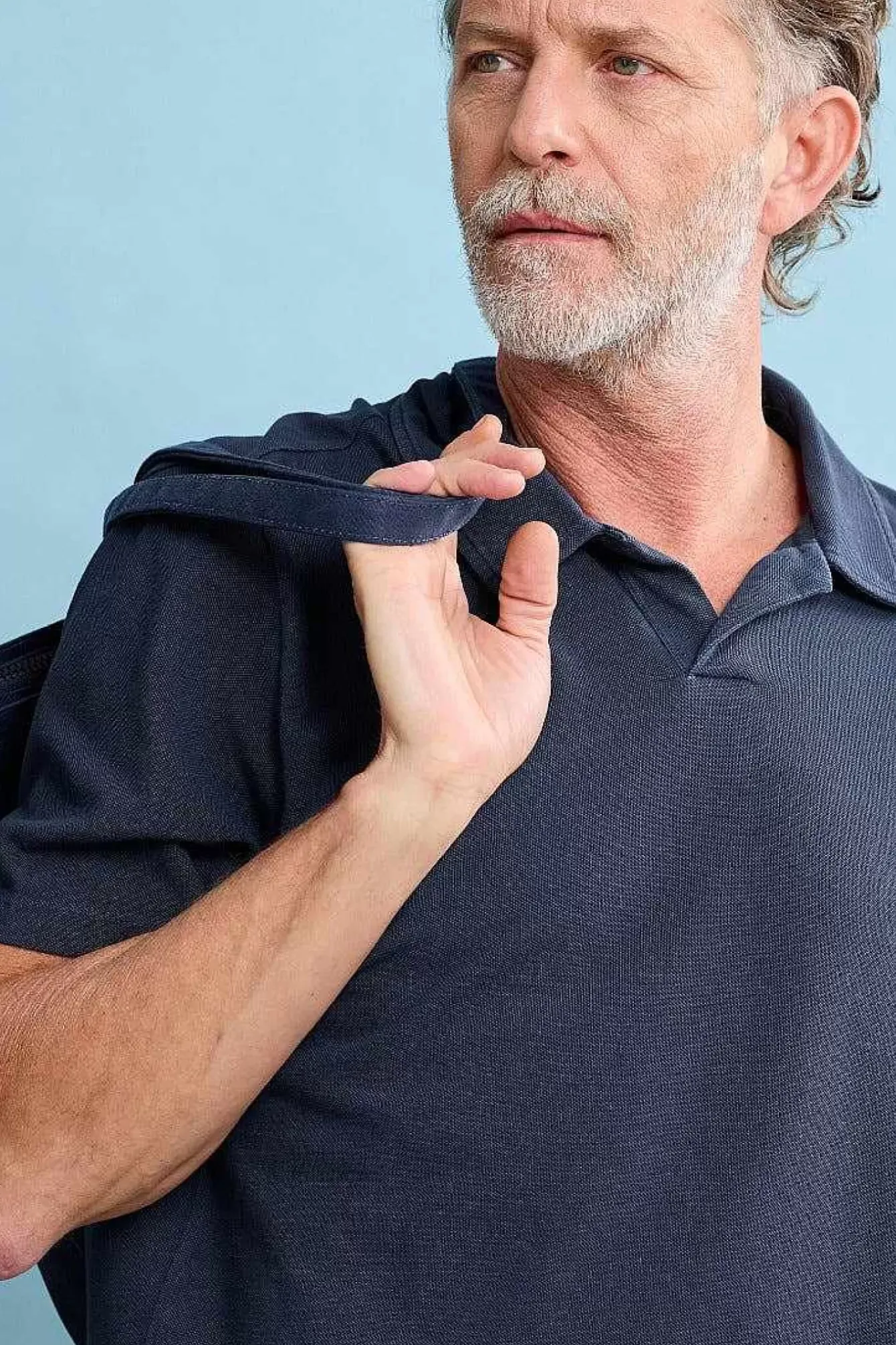 Seasalt Cornwall Tops & T-Shirts<Men's Treve Organic Cotton Polo Dark Ship