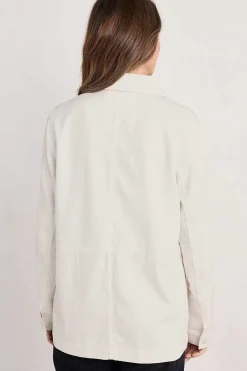 Seasalt Cornwall Coats & Jackets<Nancothan Long Organic Cotton Jacket Chalk