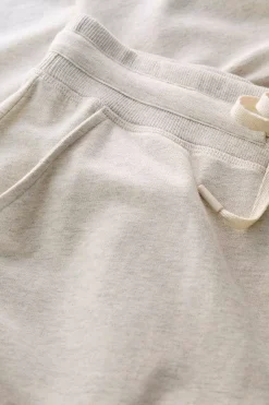 Seasalt Cornwall Trousers & Shorts<Night Air Organic Cotton Cuffed Joggers Melange Chalk