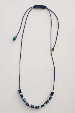 Seasalt Cornwall Jewellery<Noon Moor Ceramic Bead Necklace Aran Light Squid Mix