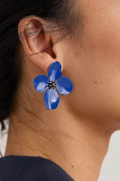 Seasalt Cornwall Jewellery<Pollinator Flower Stud Earrings Lunaria Blue Jay