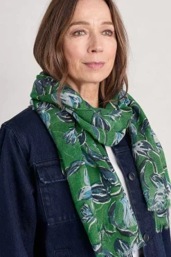 Seasalt Cornwall Scarves & Shawls<Pretty Printed Scarf Cyclamen Island