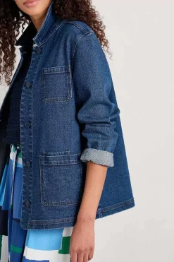 Seasalt Cornwall Coats & Jackets<Reading Rocks Jacket Mid Indigo Wash