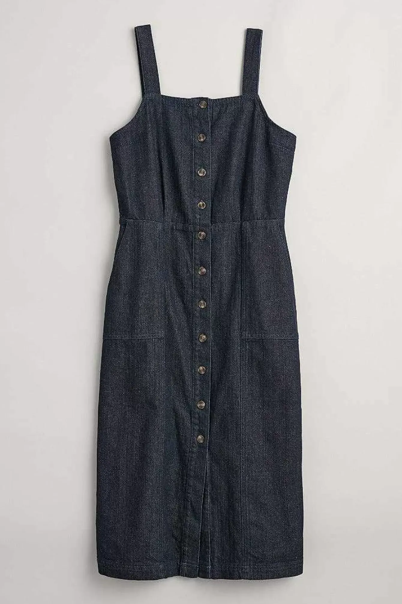 Seasalt Cornwall Dresses<River Rock Midi Pinafore Dress Dark Indigo Wash