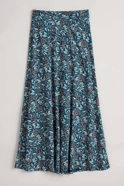 Seasalt Cornwall Skirts<Rose Jersey Skirt Flowing Reeds Raincloud