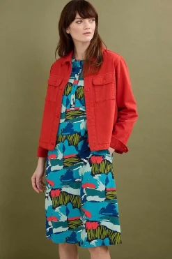 Seasalt Cornwall Dresses<Sea Call A-Line Dress Painted Marsh Maritime